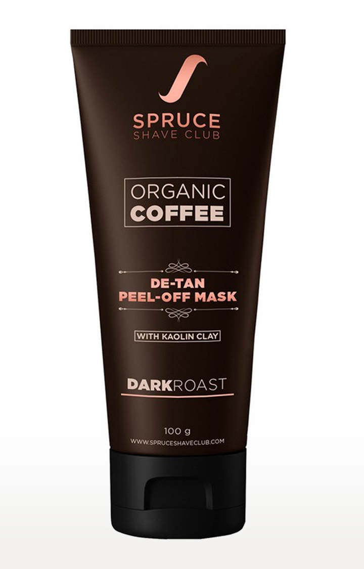 Spruce Shave Club | Spruce Shave Club Organic Coffee De Tan Peel Off Mask With Kaolin Clay | No Parabens or Silicones