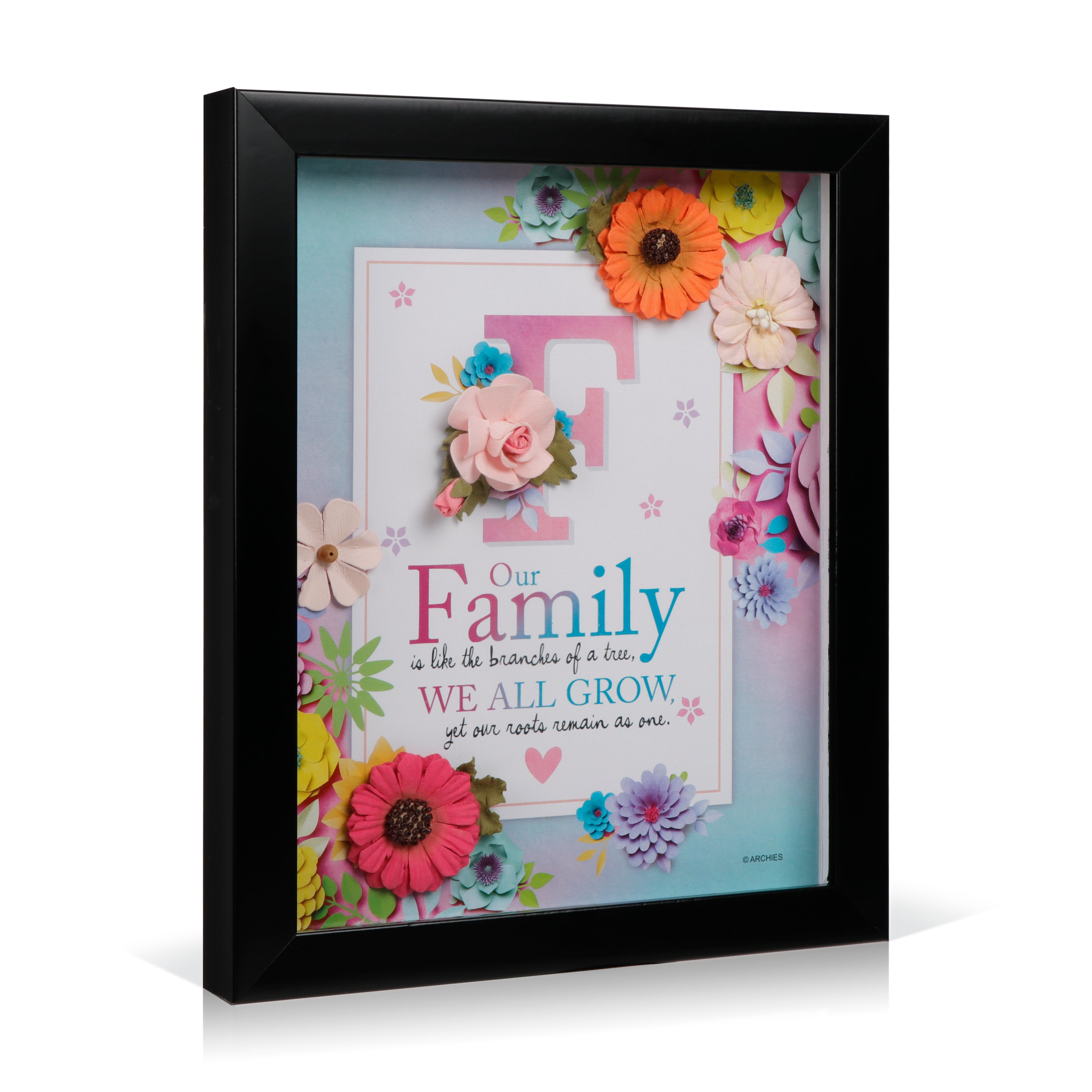 Archies KEEPSAKE QUOTATION - F.OUR FAMILY IS .... For gifting and Home décor