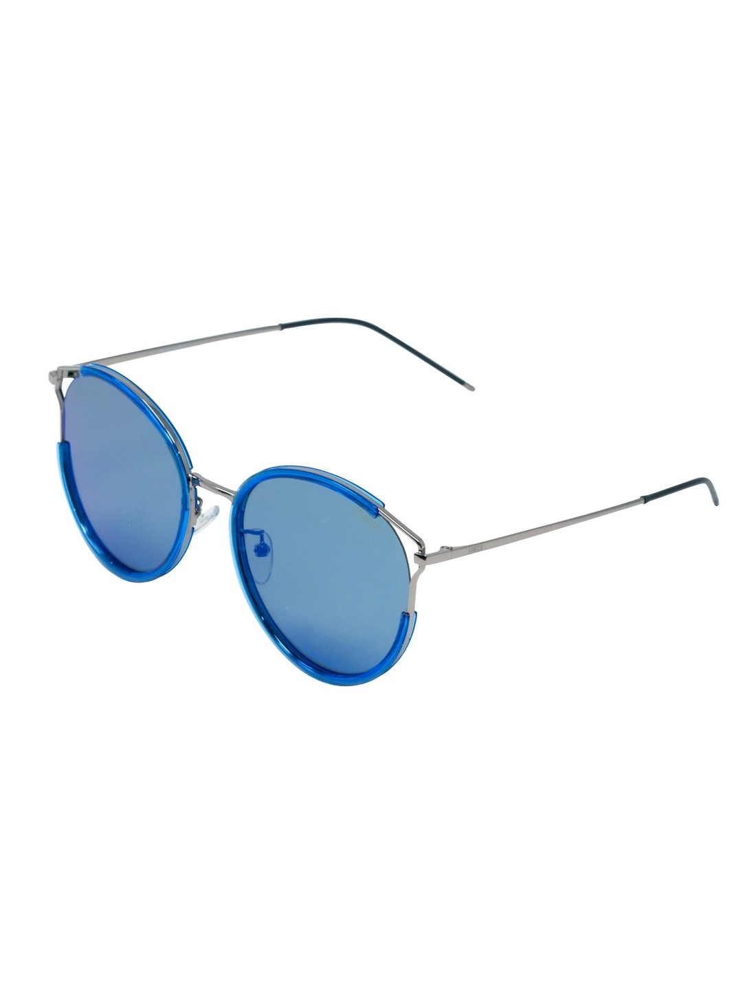 ENRICO | Enrico Fluttersky Uv Protected & Polarized Round Sunglasses For Women ( Lens - Blue | Frame - Blue)