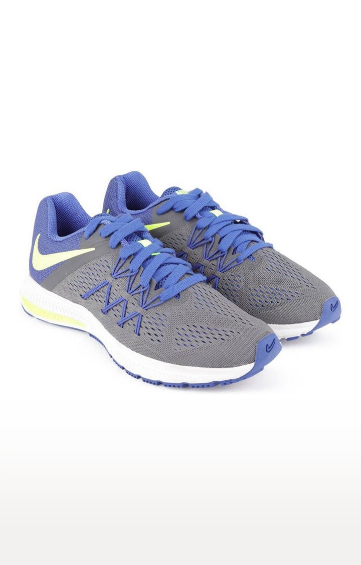 Nike | NIKE 
ZOOM WINFLO 3 Running Shoes For Men  (Green, Blue, Grey)