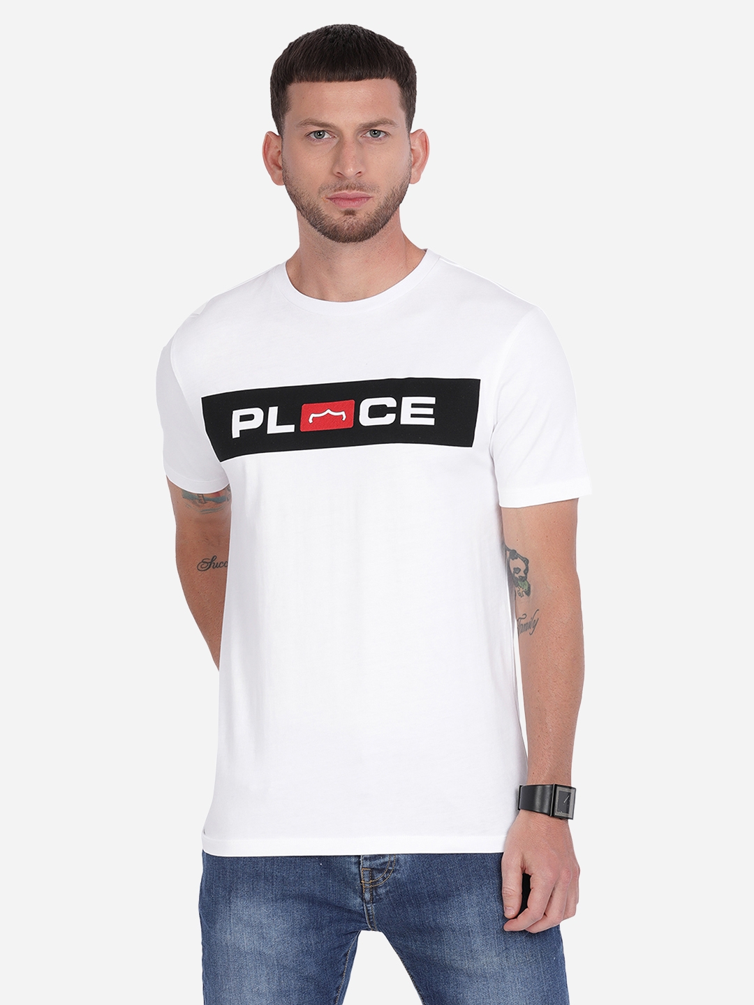 883 Police | White Printed Stitchery 2 T-Shirt