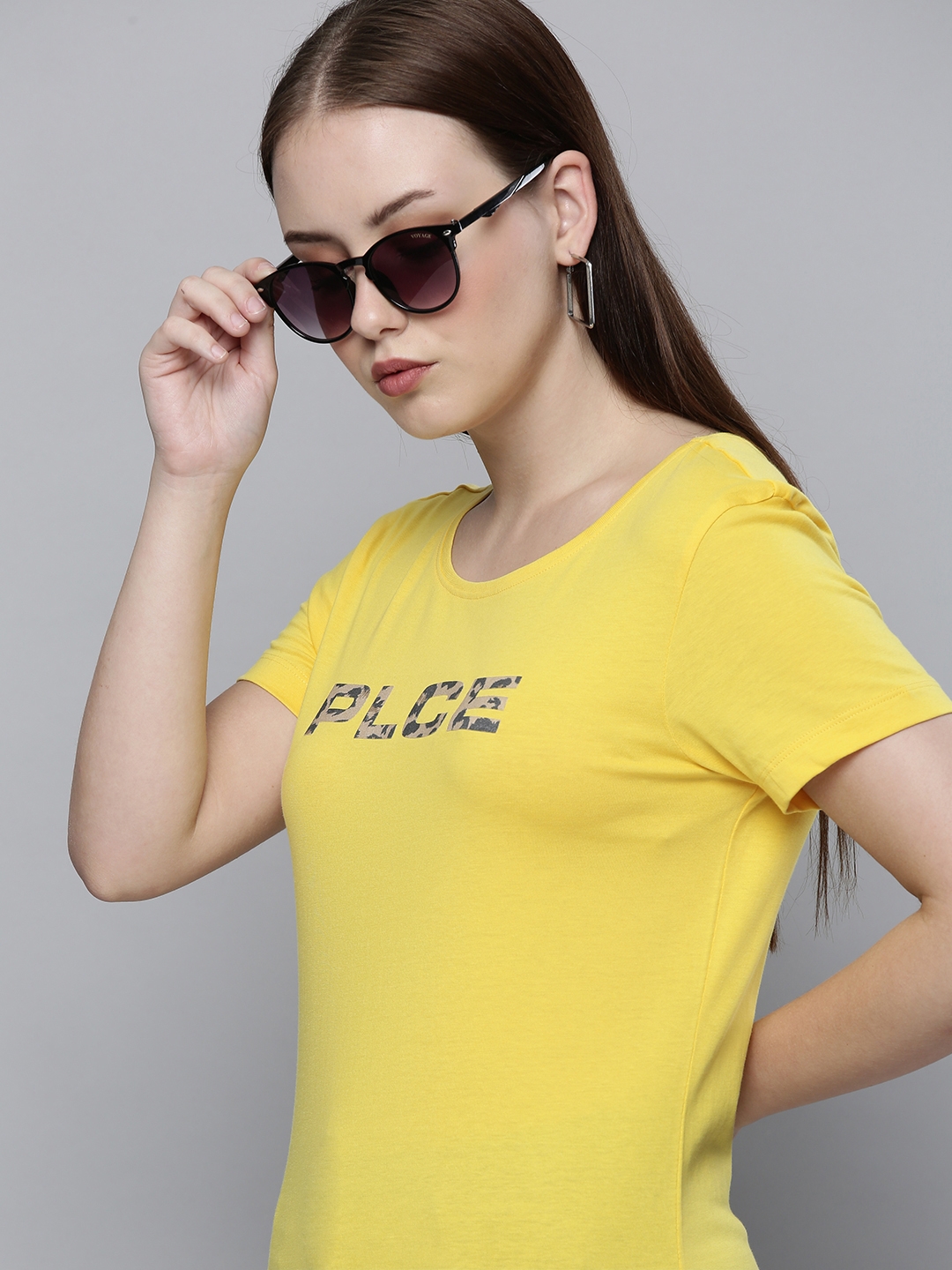 883 Police | 883 Police Womens Yellow Round Neck T-shirt