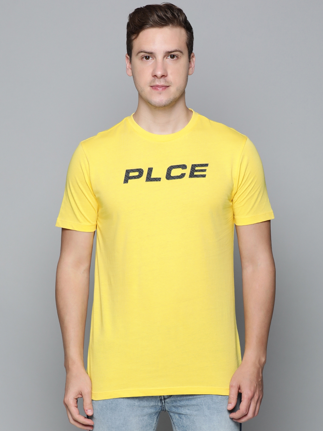 883 Police | 883 Police Mens Yellow Round Neck T-shirt 