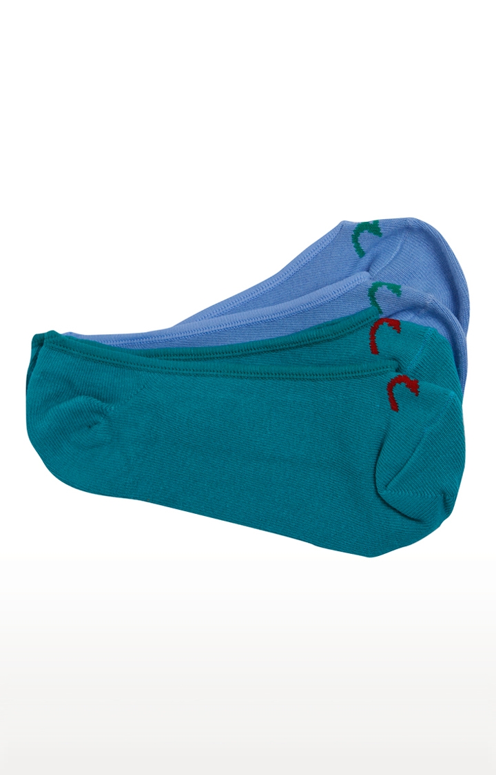 Spykar | Spykar Sea Green And Sky Blue Solid Socks - Pair Of 2