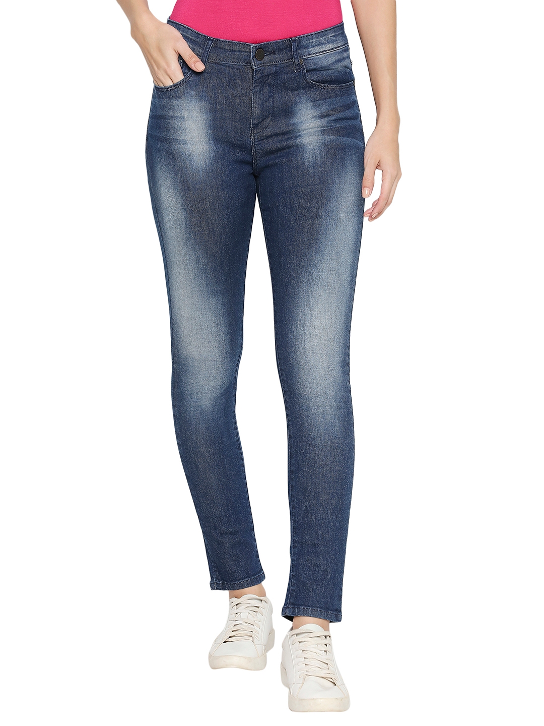 Spykar | Spykar Cotton Mid Rise Skinny Ankle Length Fit Jeans (Adora)