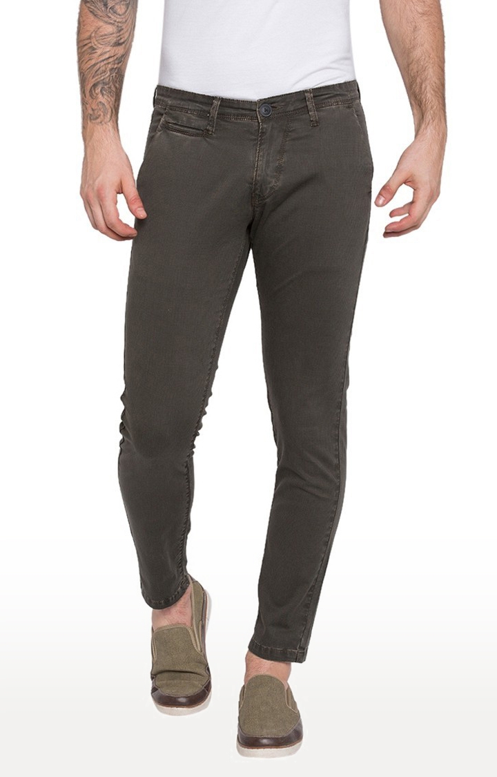 Spykar Brown Solid Slim Fit Jeans