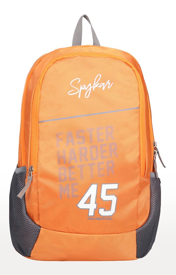 Spykar | Spykar Orange Printed Backpack