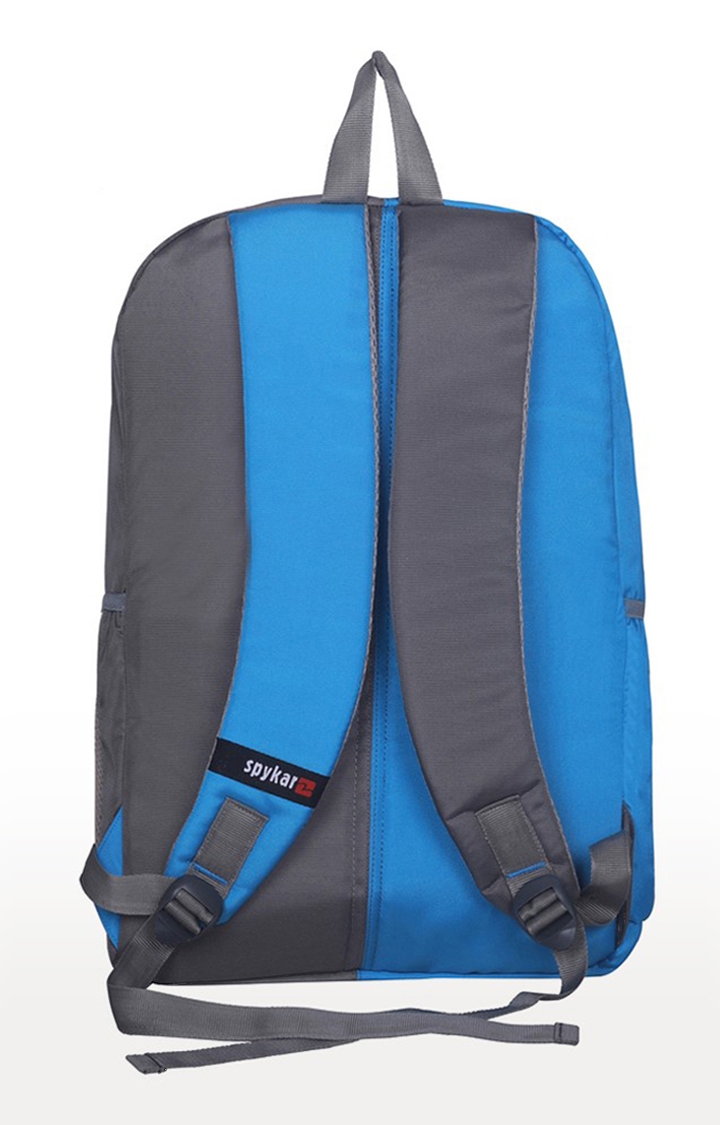 spykar | Spykar Grey And Blue Printed Backpack 1