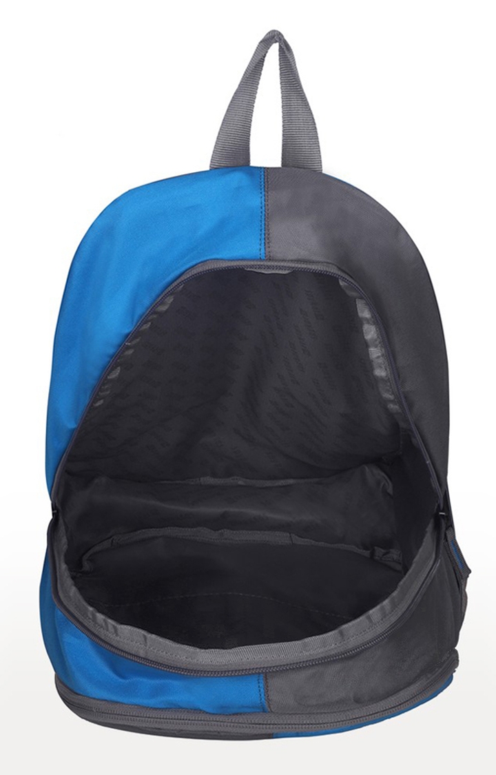 spykar | Spykar Grey And Blue Printed Backpack 4