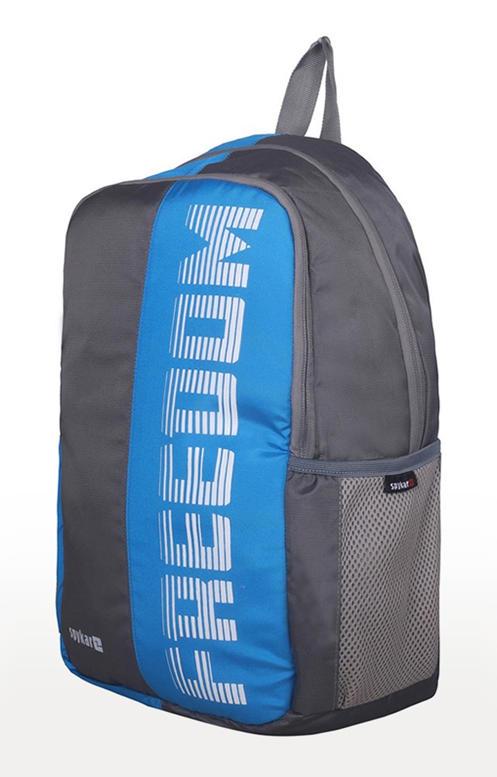 Spykar | Spykar Grey And Blue Printed Backpack