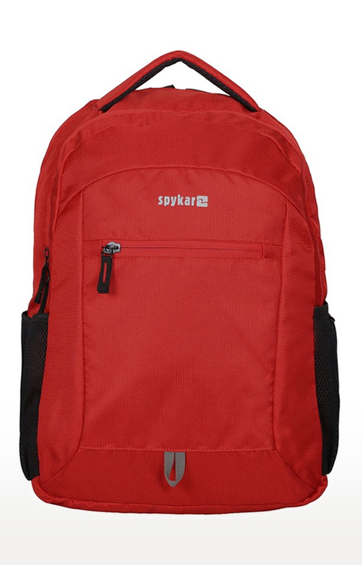 Spykar Red Polyester Solid Laptop Bag