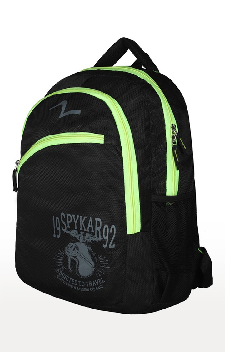 Spykar Black Solid Backpack