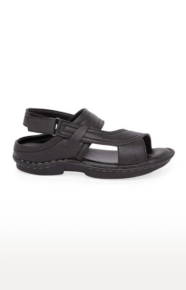 Men's Black Leather Sandals