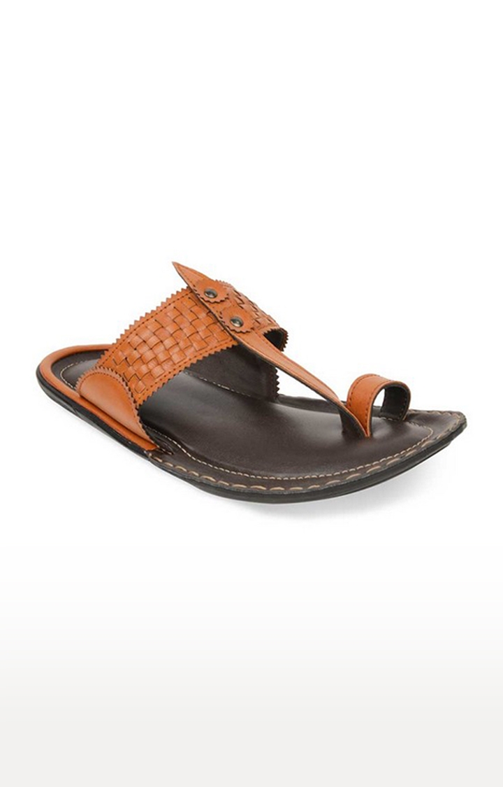 Men's Brown Synthetic Sandals