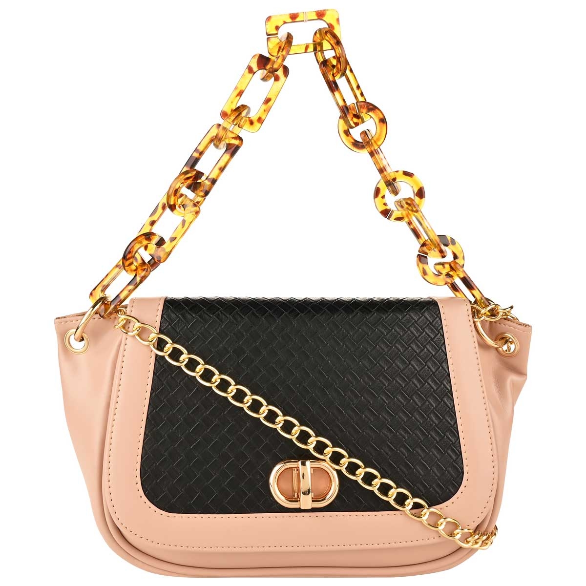 Rocia | Rocia Pink Textured Shoulder Bag