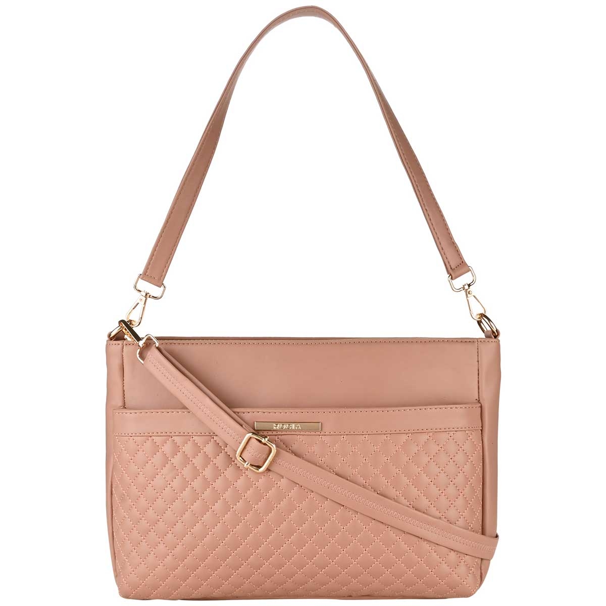 Rocia | Rocia Pink Multi Compartment Quilted Shoulder Bag