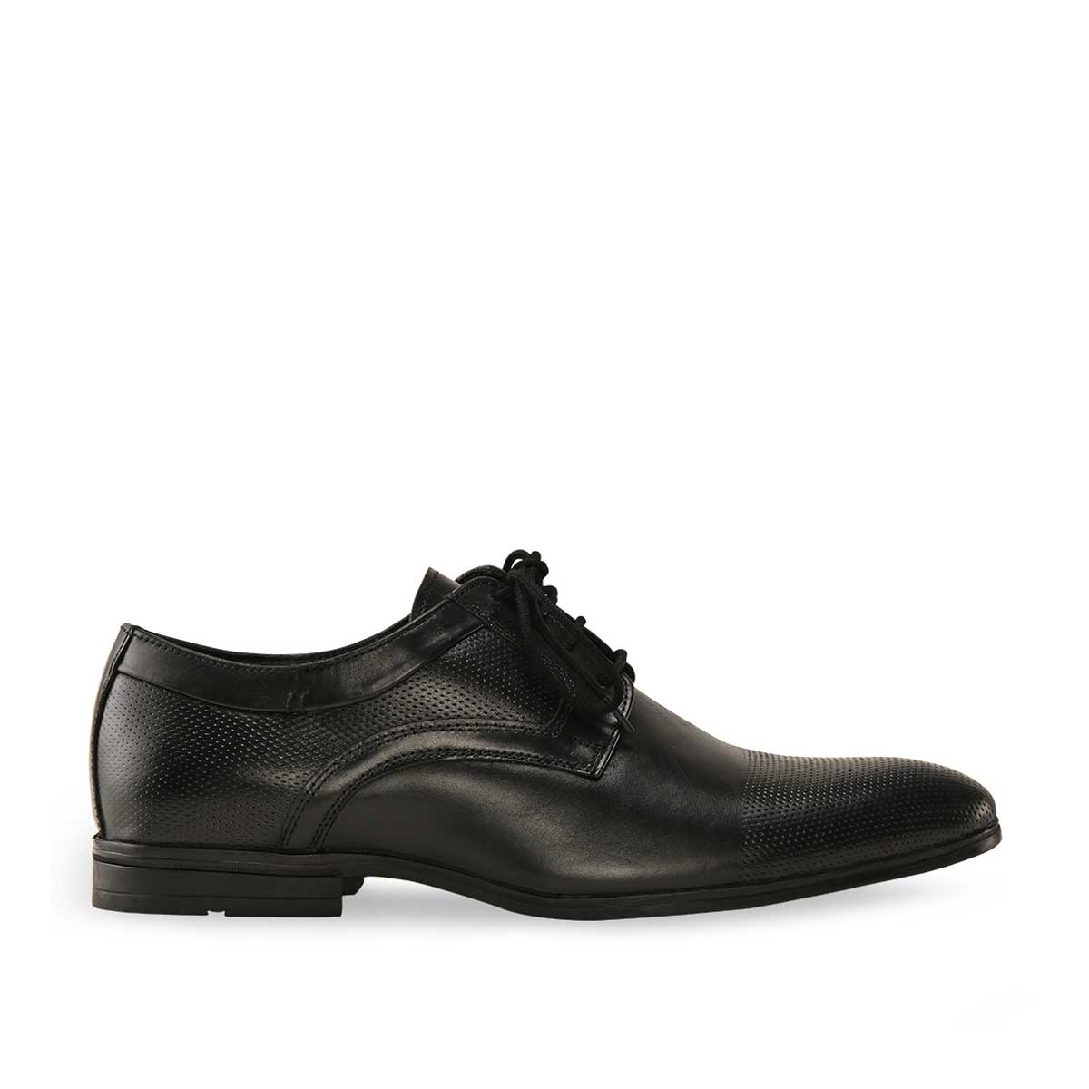 Imperio | Imperio Mens Black Formal Textured Leather Lace Up Shoes