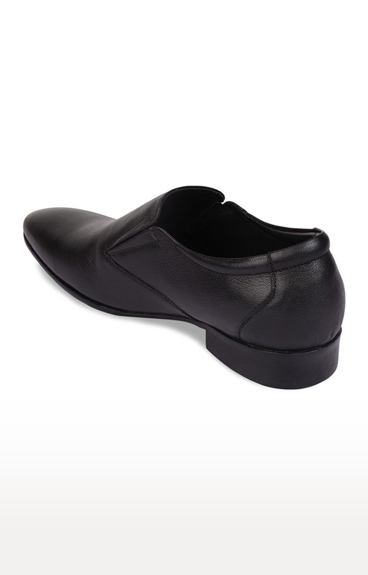 Men's Black Leather Formal Slip-ons