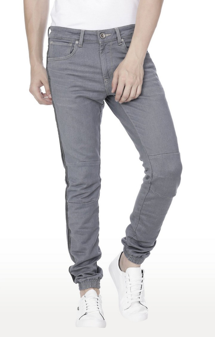 Voi Jeans | Grey Joggers Jeans For Men