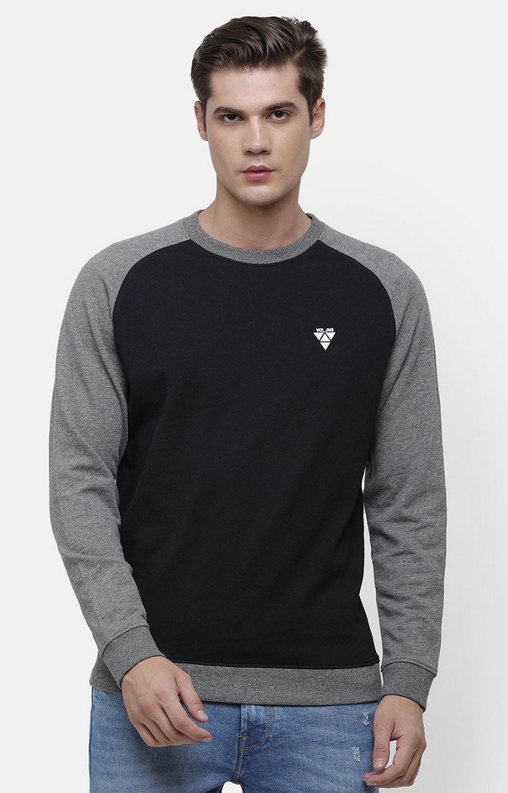 Voi Jeans | Black And Grey Sweatshirt For Men