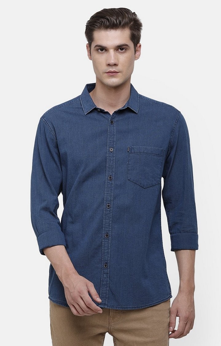 Voi Jeans | Blue Casual Shirt For Men