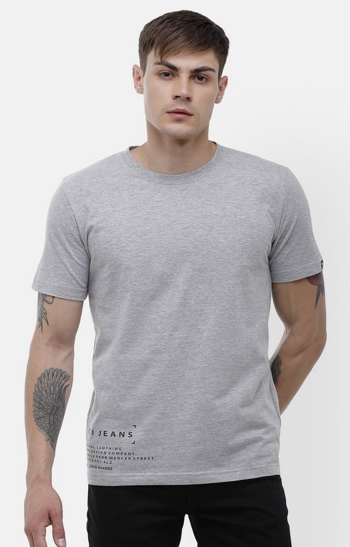 Voi Jeans | Grey T-Shirt For Men