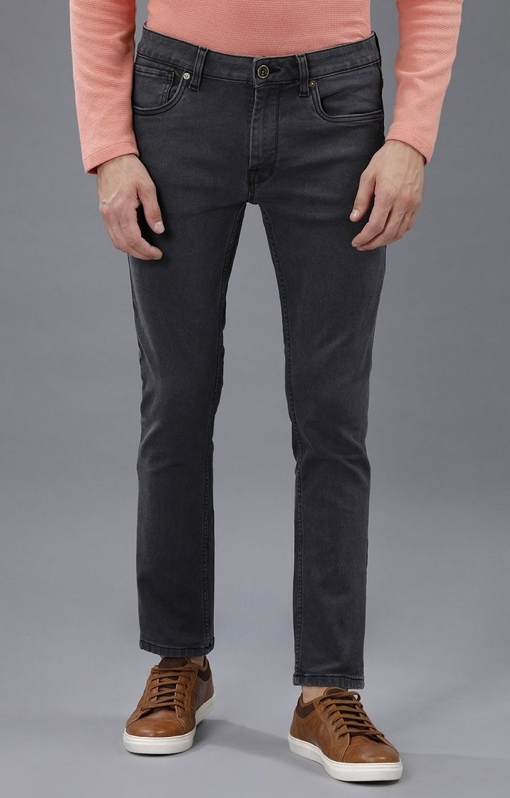 Grey Denim Slim Fit Jeans for Men