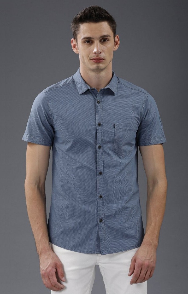 Voi Jeans | Men's Blue Casual Shirt For Men