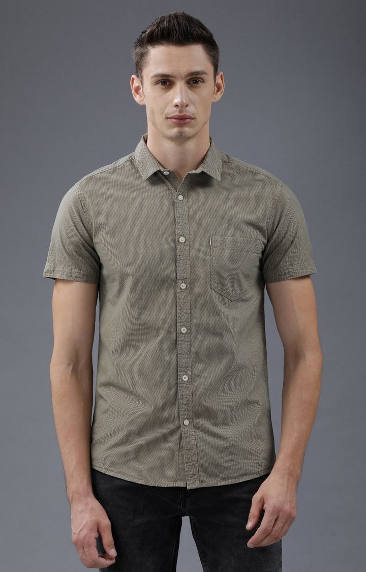 Men's Grey Casual Shirt For Men