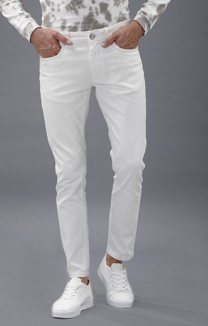Voi Jeans | Men's White Casual Clean Look Jeans ( VOJN1502 )