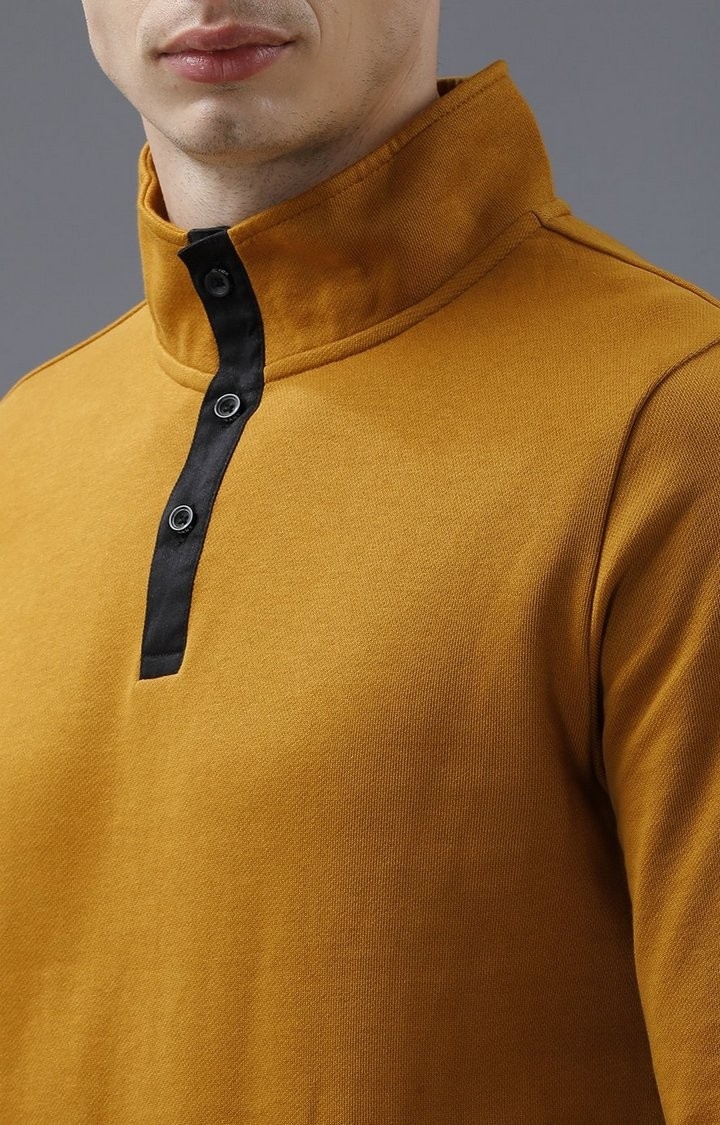 Men's Mustard Casual Sweatshirt