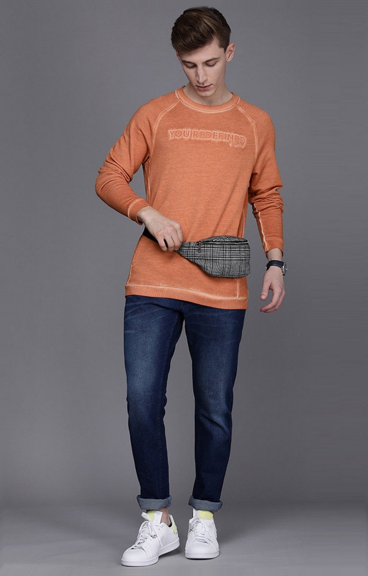 Voi Jeans | Men's orange Casual Sweatshirt 1