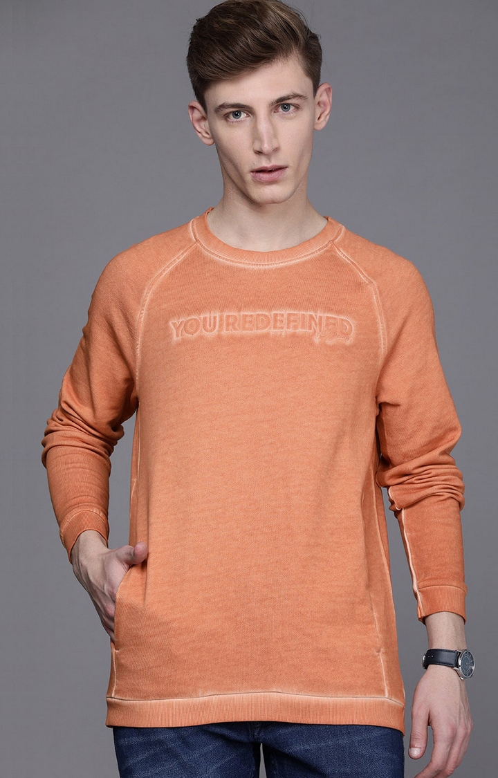 Voi Jeans | Men's orange Casual Sweat Shirt (VOSSL001)