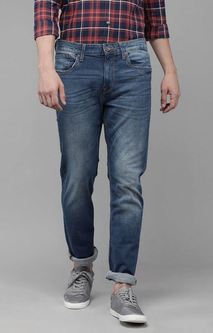 Voi Jeans | Blue Cotton Slim Jeans for Men 0