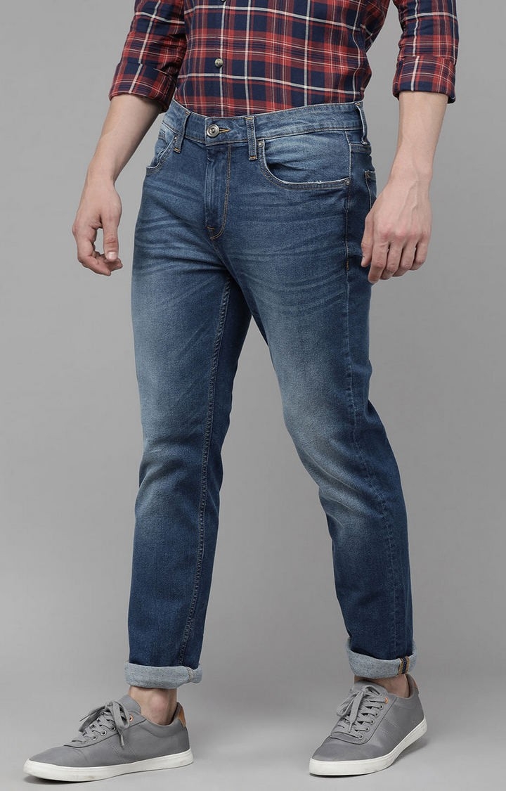 Voi Jeans | Blue Cotton Slim Jeans for Men 2