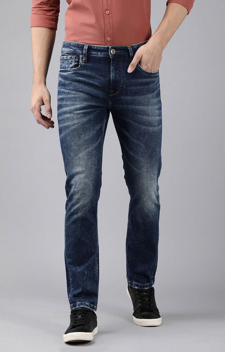 Voi Jeans | Men's Indigo Faded, Slim Fit Jeans For Men