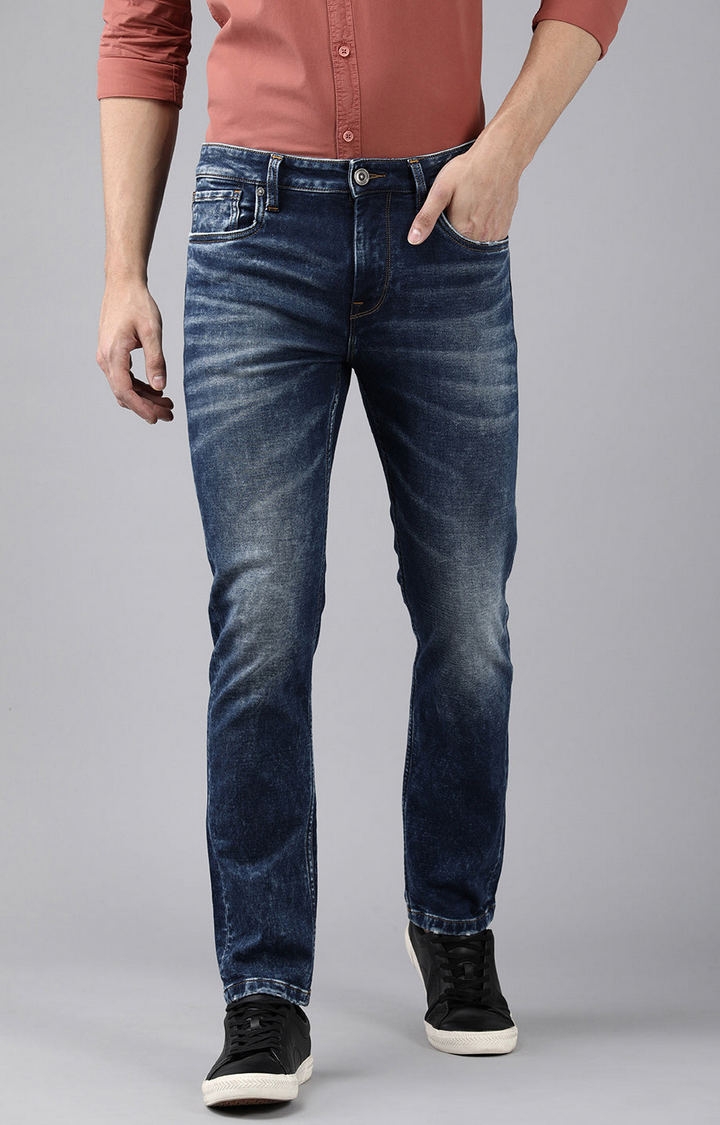 Voi Jeans | Men's Indigo faded, Slim Fit denim(VOJN1629)