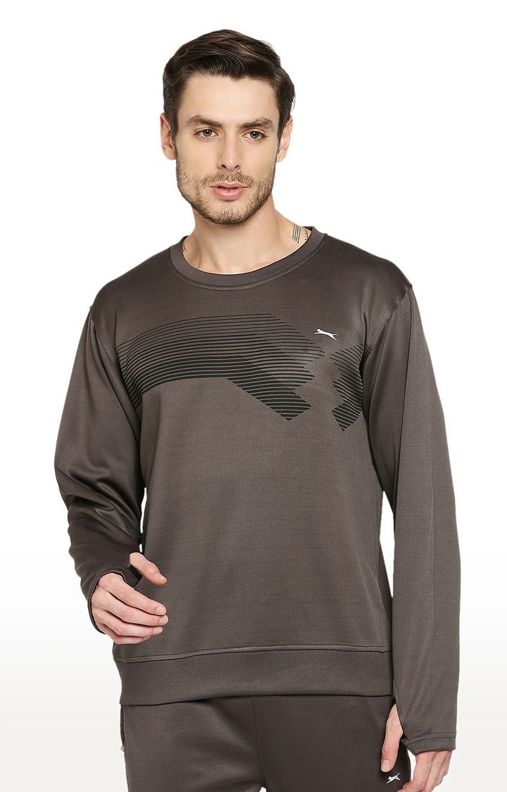 Men's Brown Polyester T-Shirts