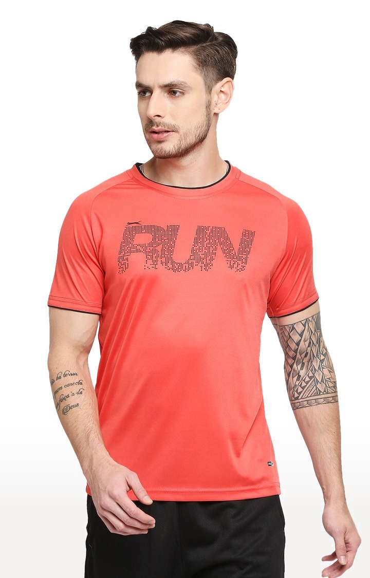 Men's Red Polyester T-Shirts