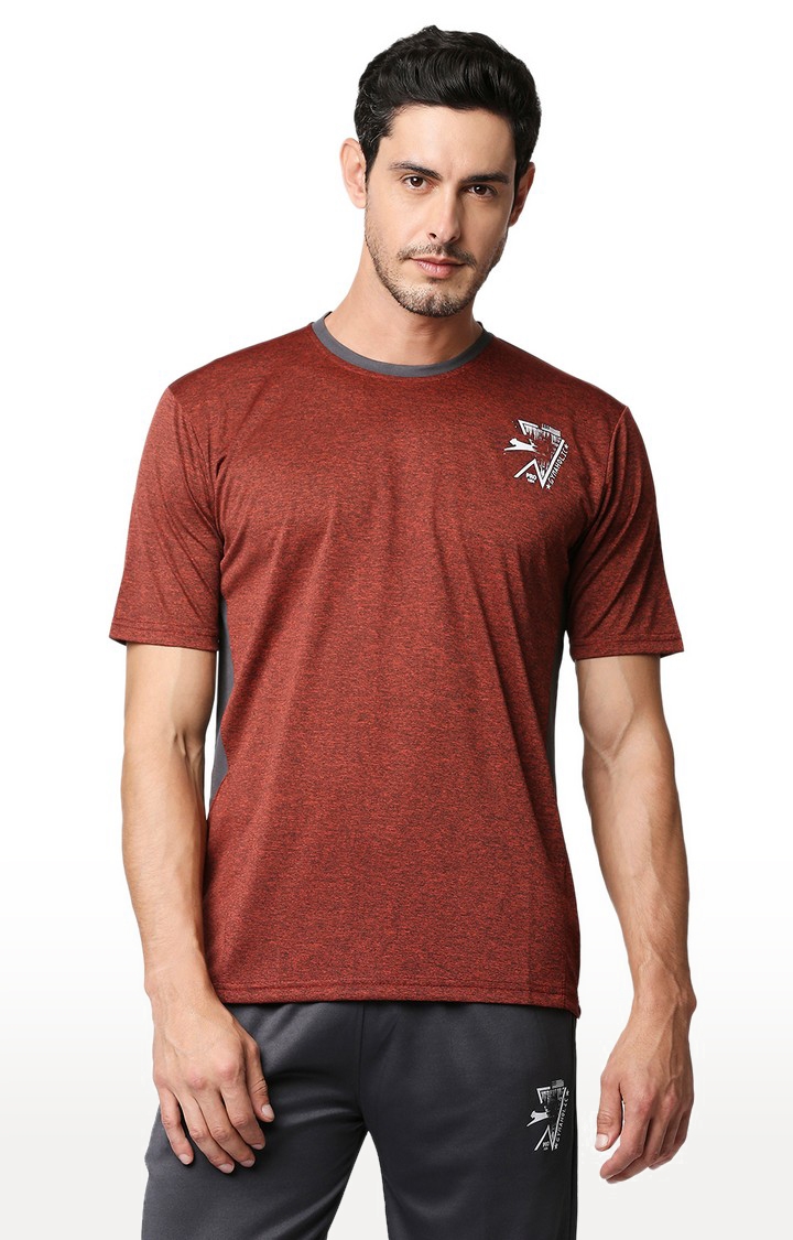Men's Red Polyester T-Shirts