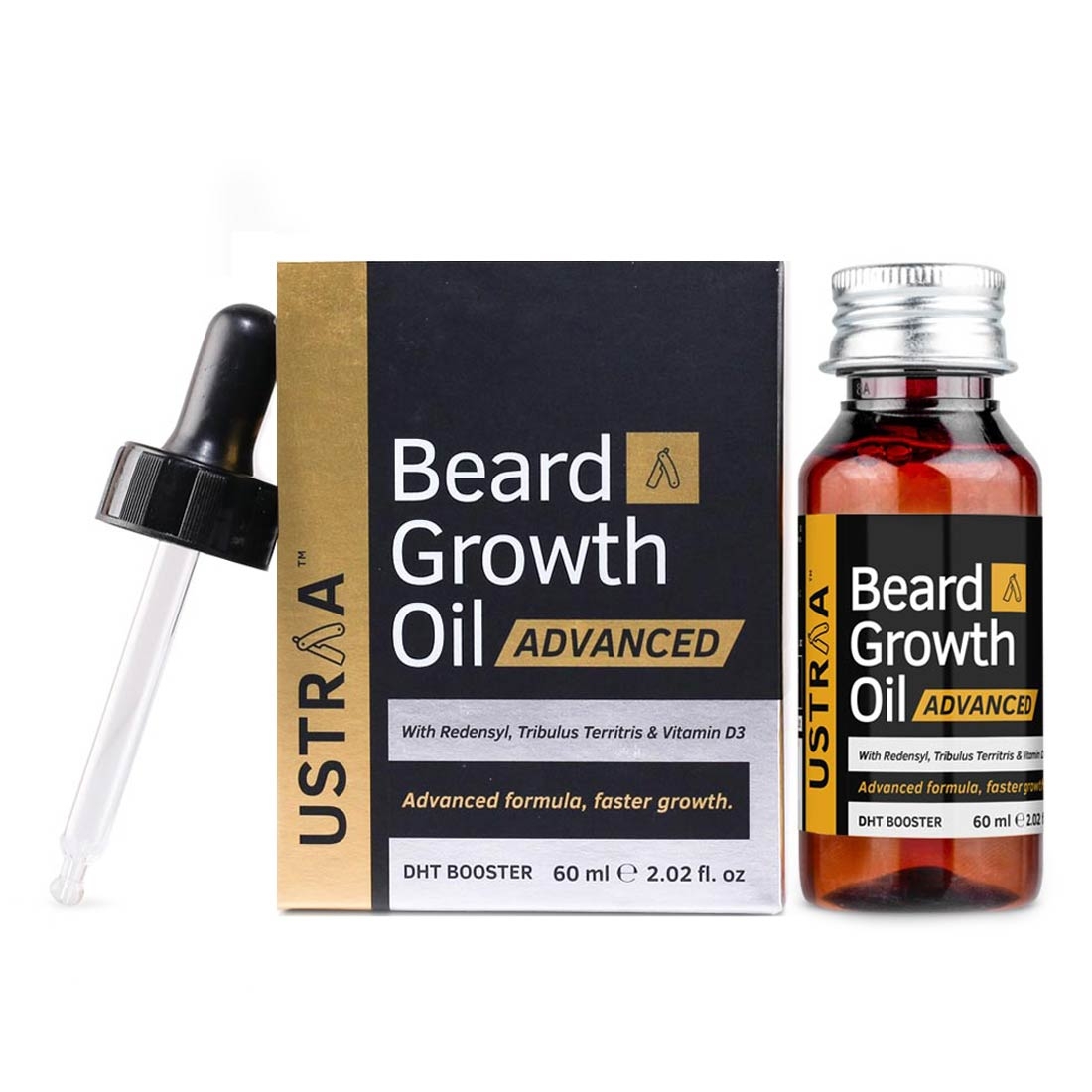 Ustraa | Beard Growth Oil - Advanced (With DHT Boosters) - 60ml