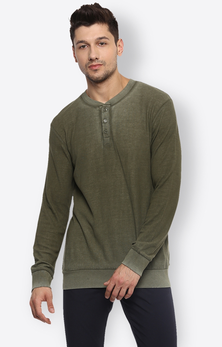 celio | Green Melange Sweatshirt