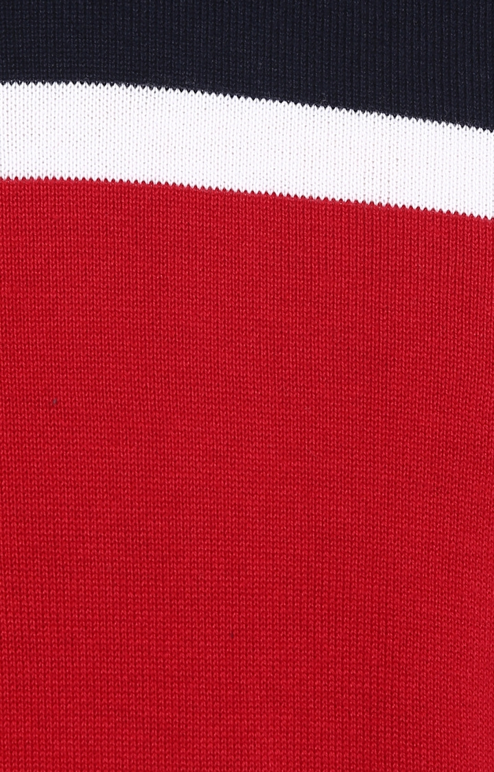 celio | Navy And Red Colourblock Sweater 4
