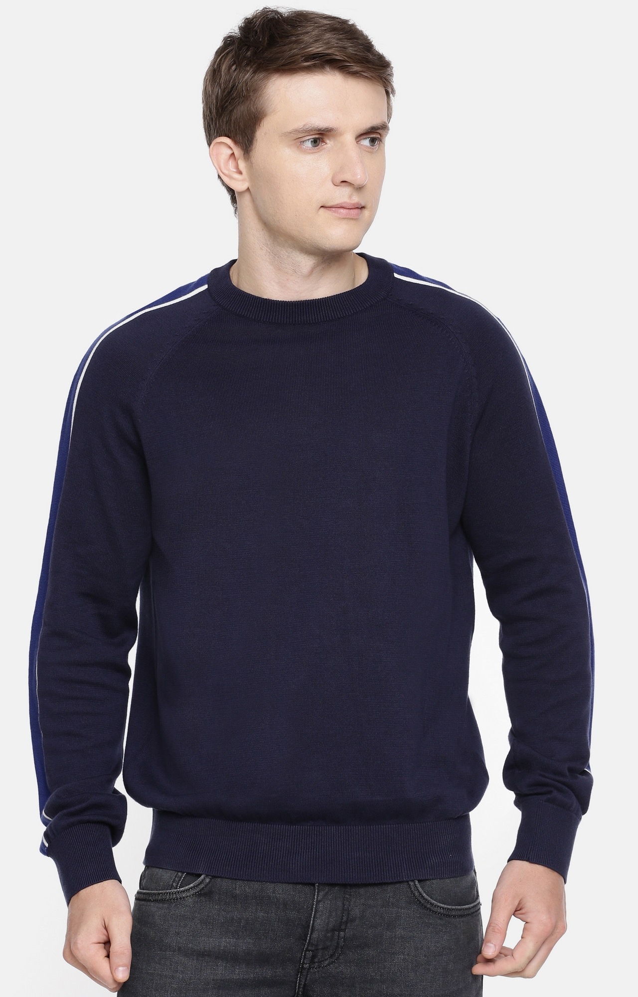 celio | Navy Solid Sweater