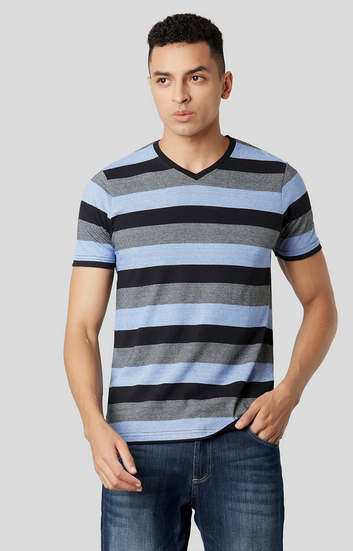 MARCA DISATI | Blue Striped T-Shirts