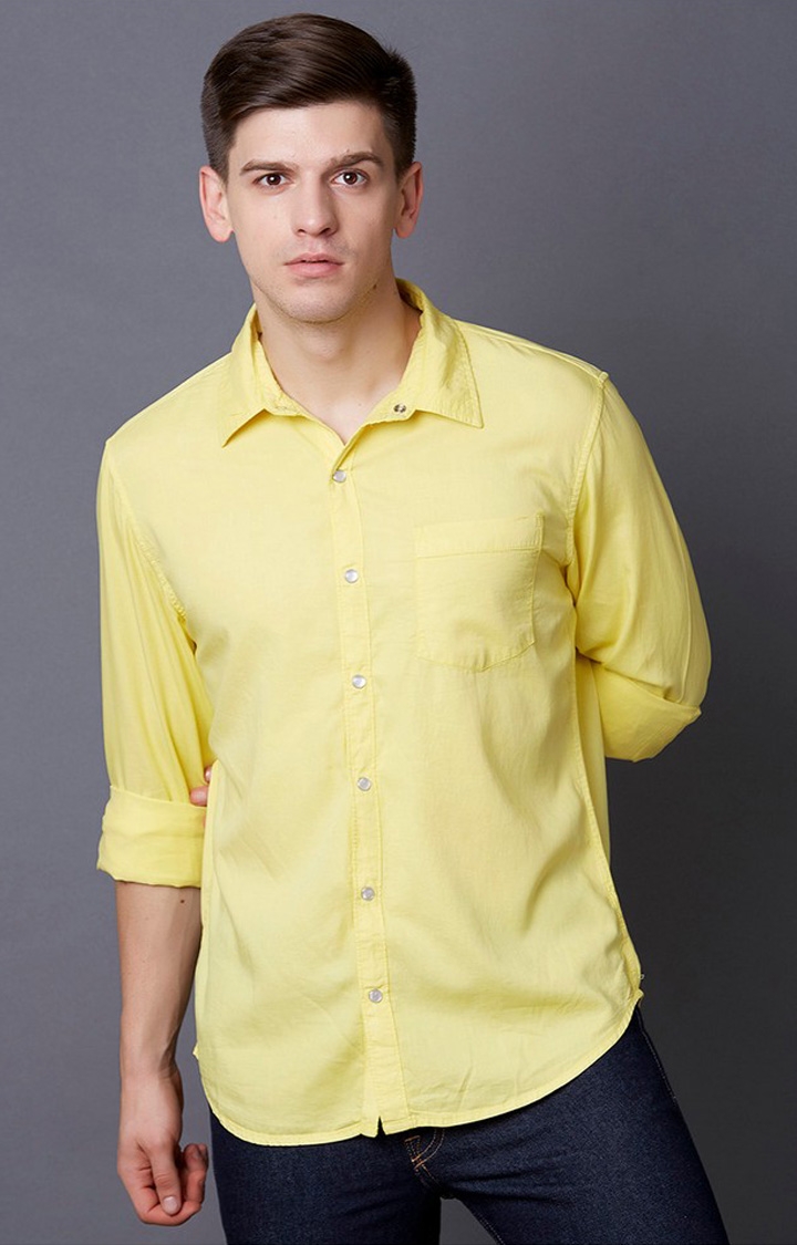 MARCA DISATI | Yellow Solid Casual Shirts