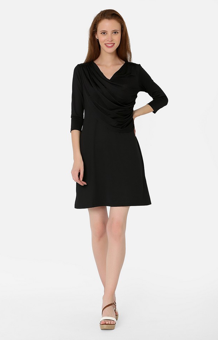 MARCA DISATI | Black Solid Sheath Dress