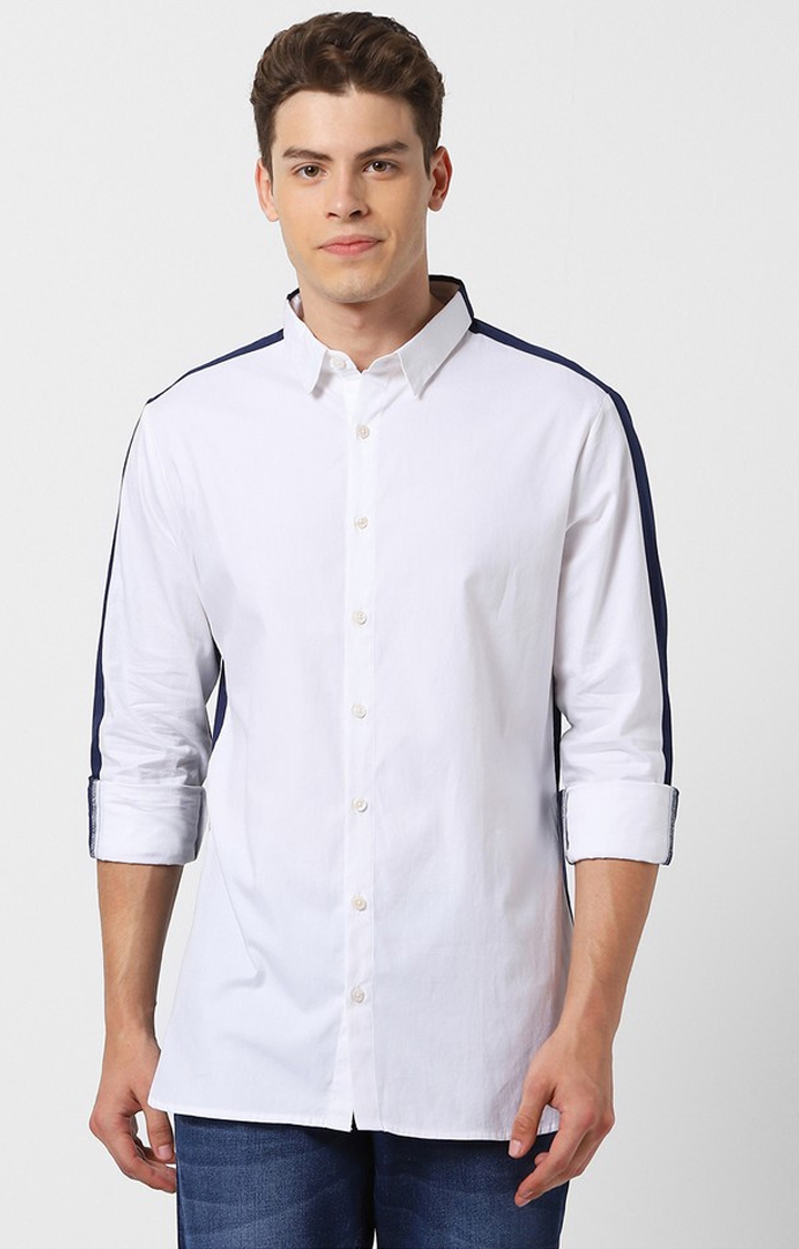MARCA DISATI | White Solid Casual Shirts