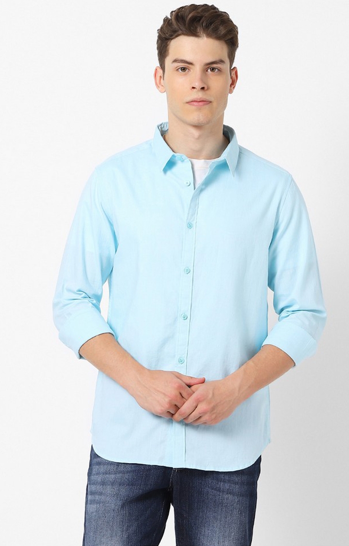 MARCA DISATI | Blue Solid Casual Shirts