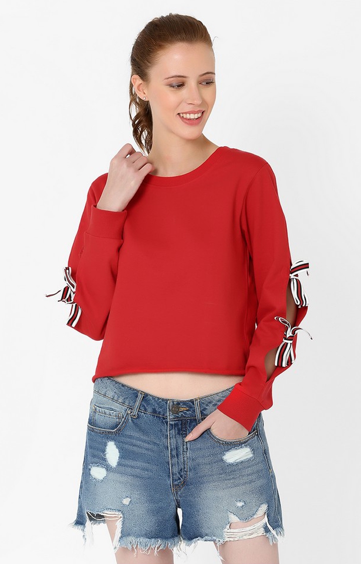 MARCA DISATI | Red Solid Sweatshirts